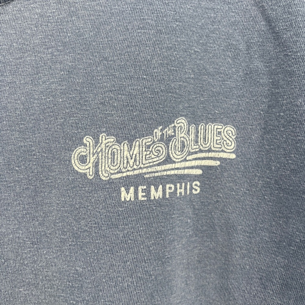 Comfort Colors Memphis Home of the Blues Graphic T-Shirt Blue Gray Mens XL - Picture 4 of 9